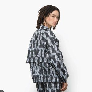 Opening Ceremony x Vans Windbreaker - Black/White Leopard Print - Size Small EUC